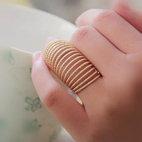 Timlee R136 Free Shipping,New Vintage Alloy Long Spring Finger Rings, Jewelry wholesale
