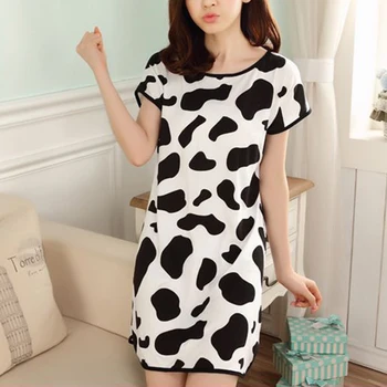 

2018 Womens Nightgowns New Cotton Nightwear Summer Dress Casual Loose Nightdress Female Night Shirt Women Sleepwear Sleepshirt
