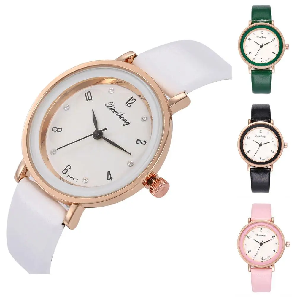 

relojes para mujer Women saat bayan Fashion Rhinestone Inlaid Quartz Arabic Numbers Shopping Date Wrist Watch clock