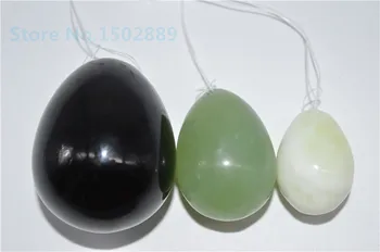

HIMABM Free shipping egg mix natural Set/3 jade eggs for kegel kegel weight yoni egg ben wa ball pelvic floor muscle exercise