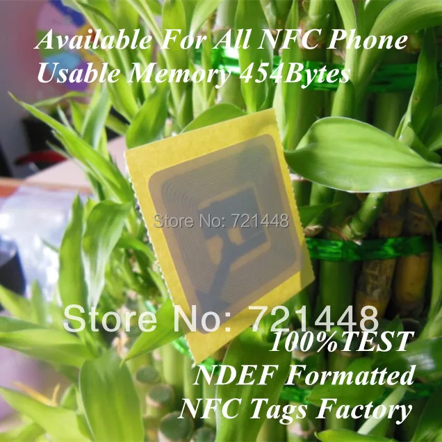 100 шт. TOPAZ512 NFC тег для всех мобильных телефонов NFC Полезная память 454 байт NFC Forum Тип 1 тег 35*35 мм NFC стикер NDEF отформатированный