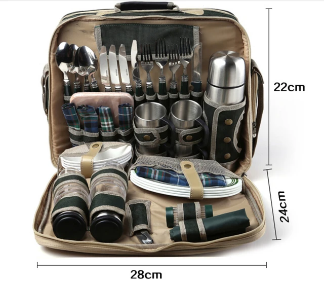 Cheap 2016 High quality Outside the equipment package for 4 people Multifunctional insulation tableware suit bag picnic bag