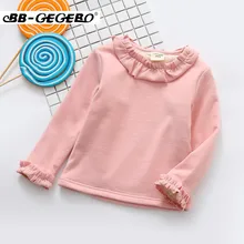 

2018 Newest Girls Autumn Winter Thick T-Shirts for Baby Girl Sweatshirt Children Tees Long Sleeve Princess Tops Clothing