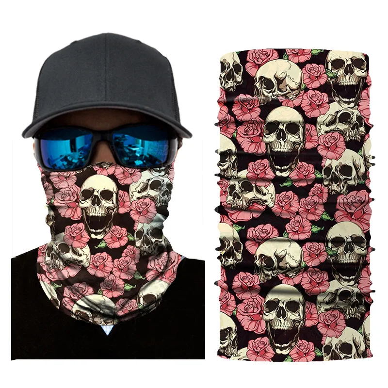 barbour scarf mens Outdoor Seamless Snood 3D Clown Head Bandana Tubular for face Ring Scarf Elastic Headbands Kerchief Babushka mens white scarf