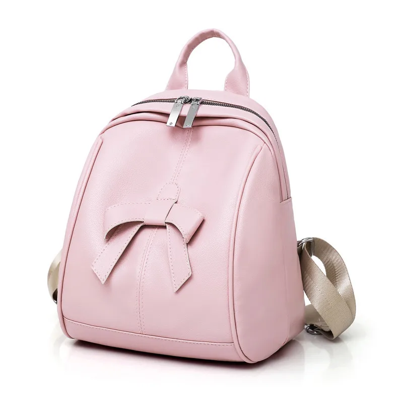 

2018 new soft pu leather backpack women vintage college girls students schoolbags mochila casual travel female rucksack backpack