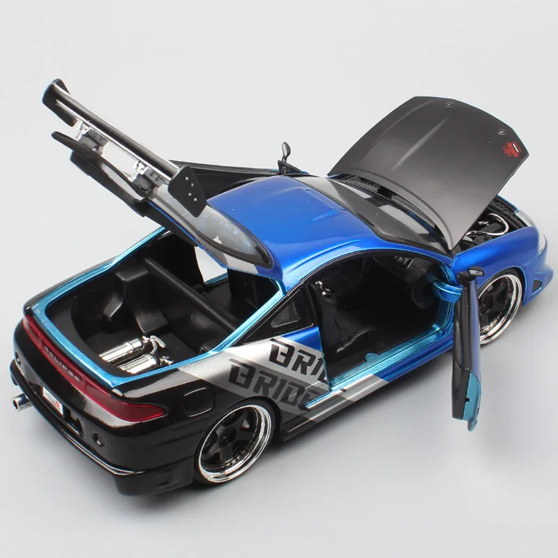 1/24 Jada 1995 Mitsubishi Eclipse, гоночные литые автомобили, металлическая спортивная модель автомобиля, масштабные игрушки, миниатюрный подарок для мальчика