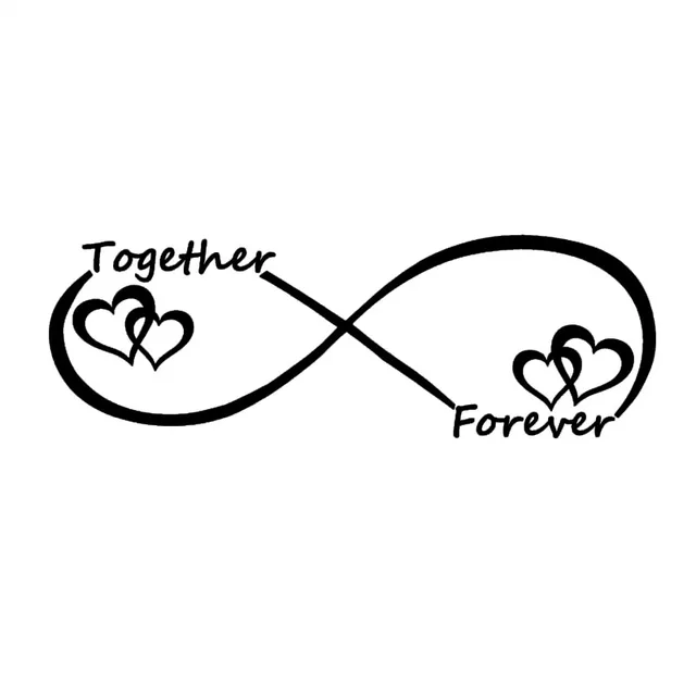 Download Love Forever Together Heart shaped Beautiful Car Sticker ...