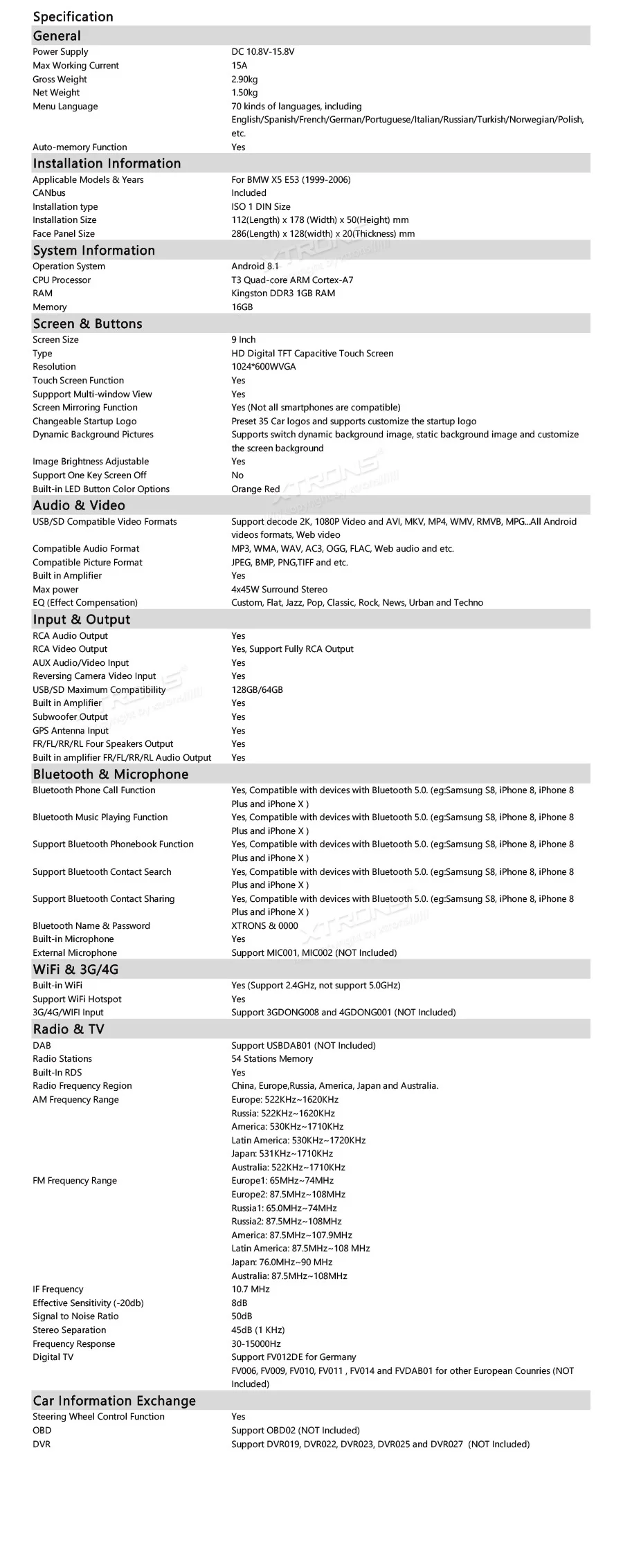 Cheap 9" Quad Core CPU Android 8.1 Oreo OS Car Multimedia Navigation GPS Radio for BMW X5 E53 1999 2000 2001 2002 2003 2004 2005 2006 25 Cheap 9" Quad Core CPU Android 8.1 Oreo OS Car Multimedia Navigation GPS Radio for BMW X5 E53 1999 2000 2001 2002 2003 2004 2005 2006 25