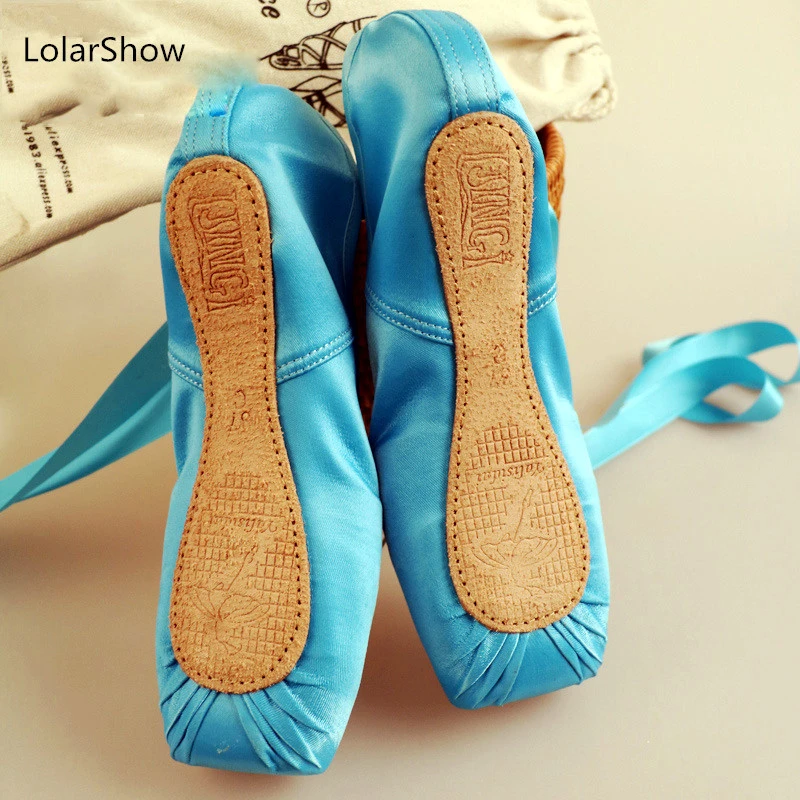 teal ballet shoes