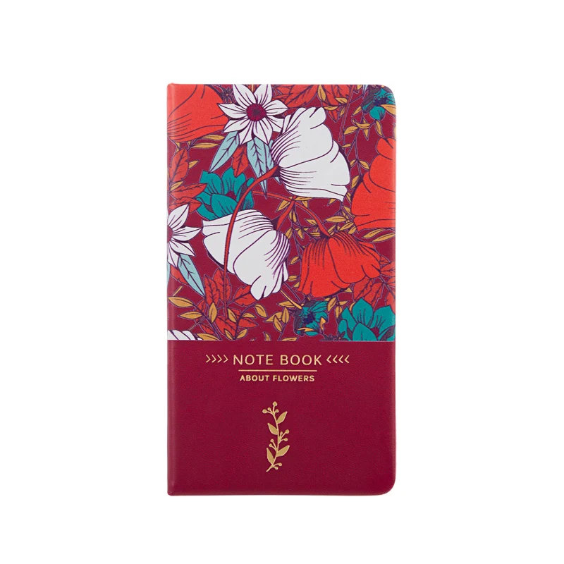 

CAGIE Vintage Mini Libreta Notebook Women Flowers Printing Faux Leather Diary Journal Pocket Filofax a6 Travelers Notebooks