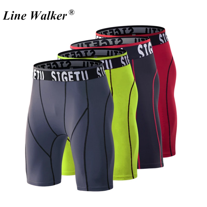 

Line Walker Men's Running Shorts Tights Trousers Sweatpants Fitness Jogger Gym Quick Dry Pole Sport Shorts Compression Underwear