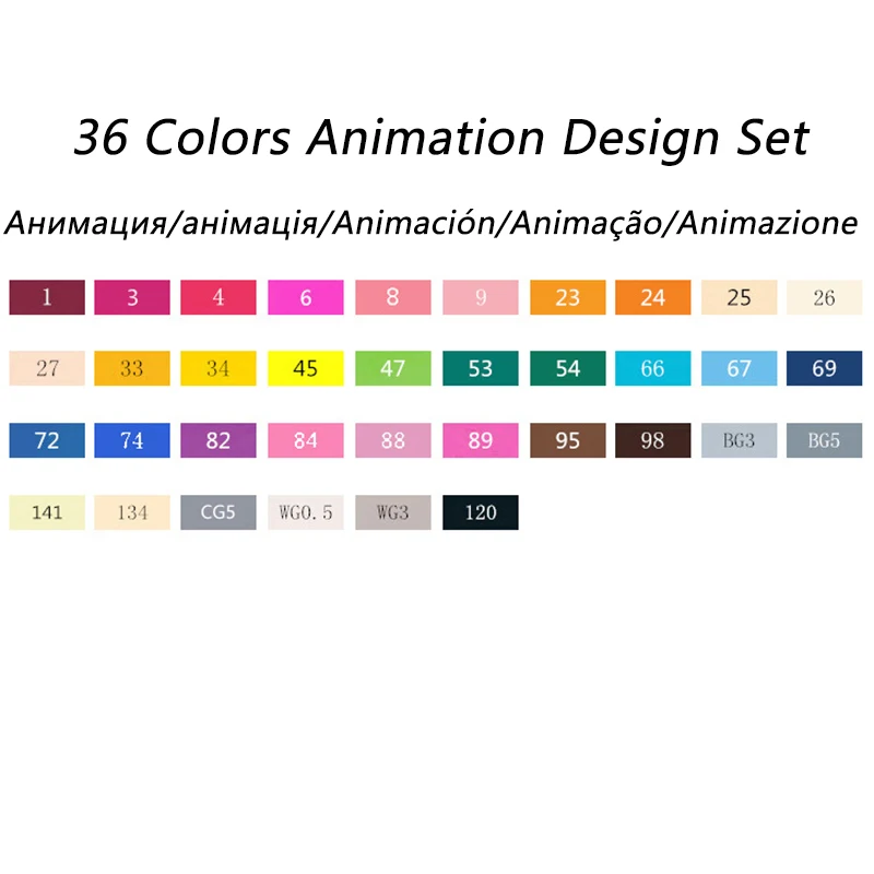 36 Animation Design TouchFIVE художественный маркер, 168 цветов, двуглавый спиртовой эскизный маркер для школы, маркер для рисования, анимационный дизайн, школьные принадлежности - Цвет: 36 Animation Design