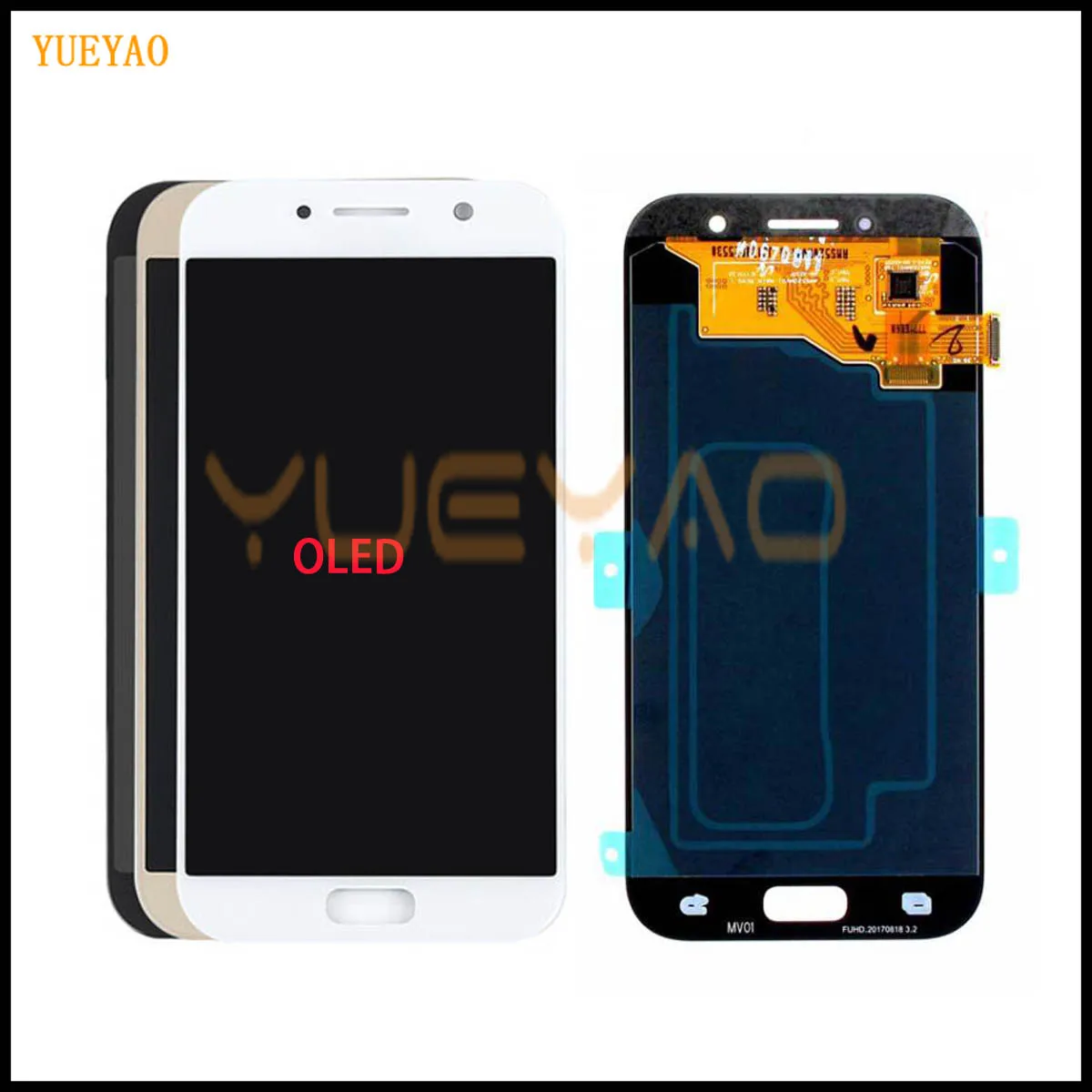 

Original For SAMSUNG A5 2017 Display Touch Digitizer Sensor Glass Assembly With Frame For GALAXY A5 2017 A520 A520F LCD SM-A520F