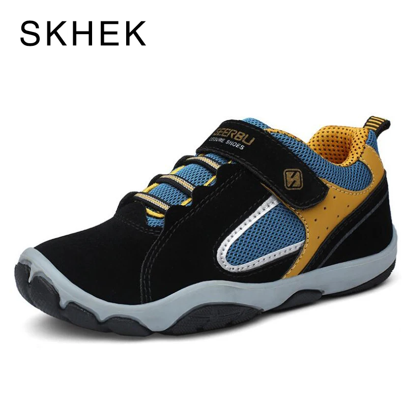 

SKHEK 2018 New Spring Boys Shoes Breathable Soft Leather Children Sneakers Boys Causal Shoes Children's Shoes For Girl Sneaker