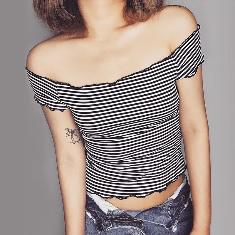 Off-Shoulder-Tops-For-Women-Casual-Short-Sleeve-Cotton-T-shirts-beach-white-Sexy-tops-female (1)