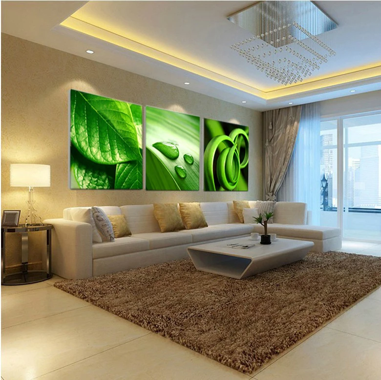 Oil Painting on 3 Piece cheap modern paintings for living room wall Art