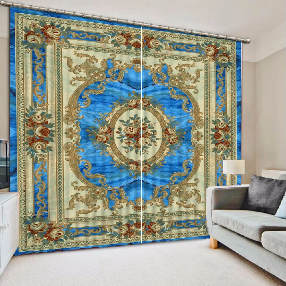 Window Curtains Customize Euporean pattern 3D for Living Room Decorative | Дом и сад