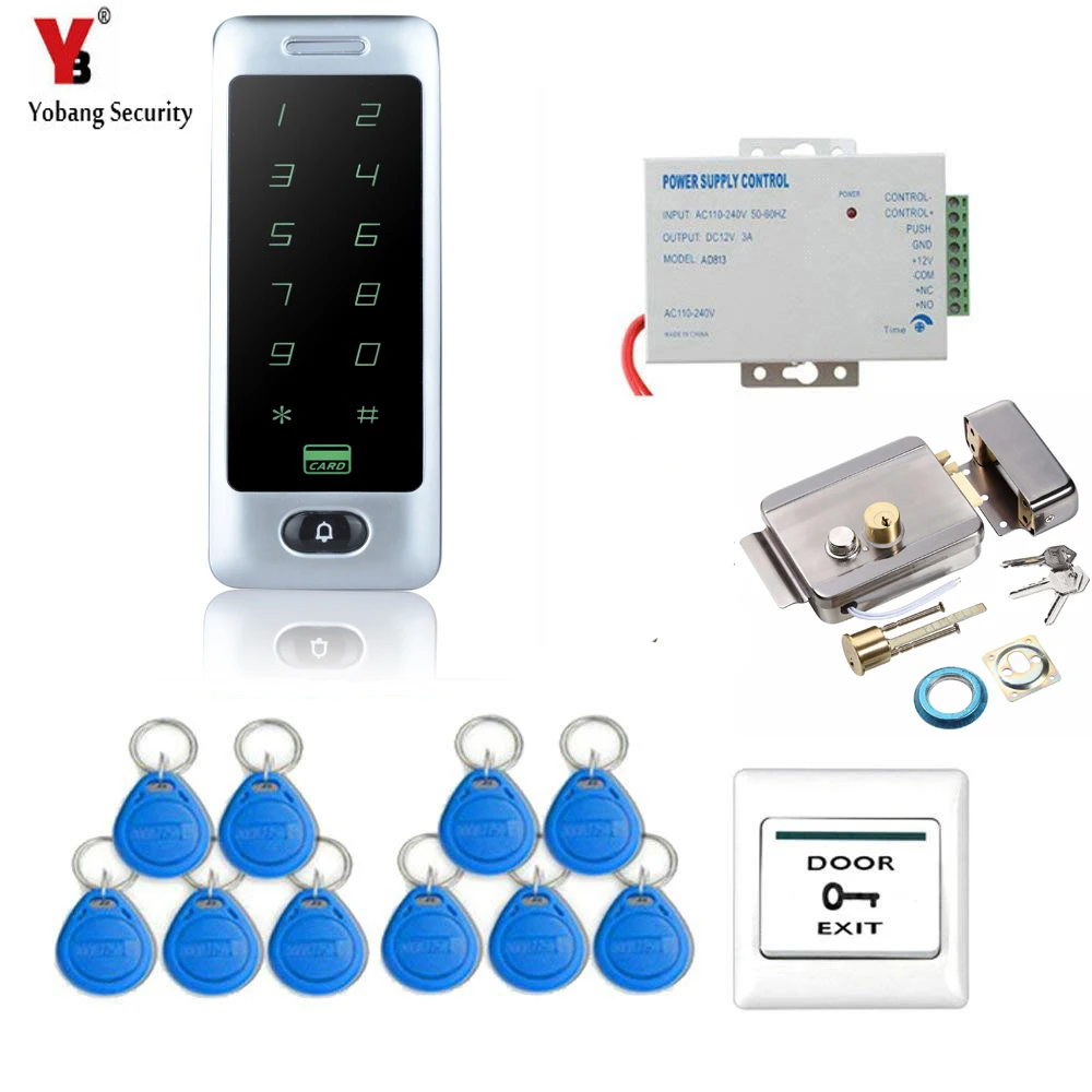 Yobang безопасности Водонепроницаемый RFID Управление доступом клавиатуры цифровой панель Card Reader для дверной замок системы ворота электронн