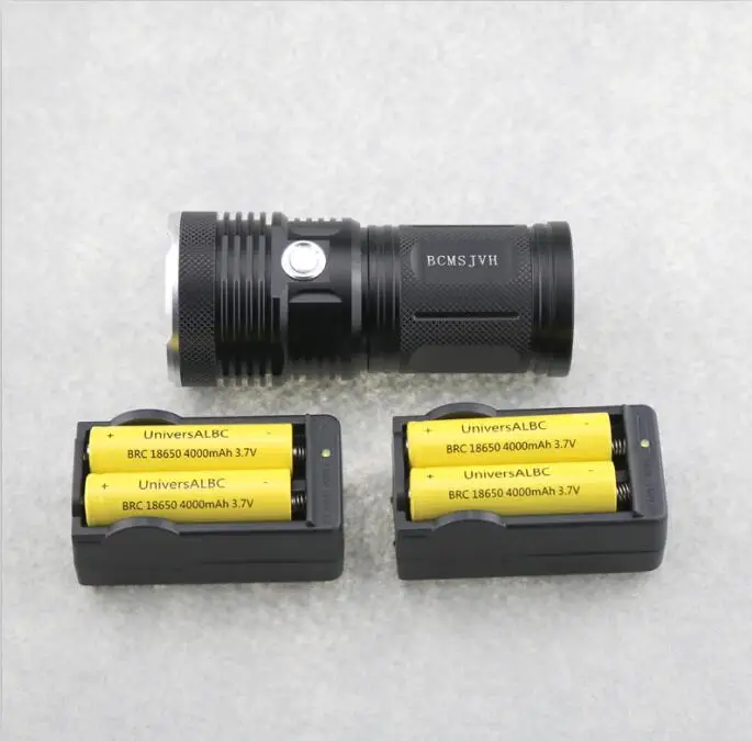 Black Shell Перезаряжаемые 18650 Батарея 8000 Люмен 6x Cree XML T6 светодиодный тактический фонарик Открытый Отдых на природе охотничий фонарь факел лампа - Испускаемый цвет: Black Shell
