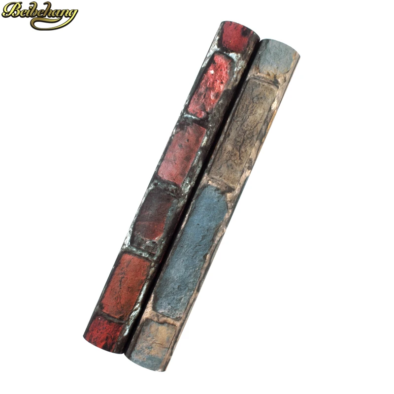 beibehang Retro nostalgic 3D stereo imitation brick wallpaper bar industrial wind red brick wall papers home decor 3D wallpaper