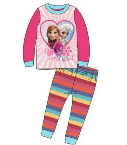 Комплекты детского нижнего белья футболка с длинными рукавами штаны рисунком