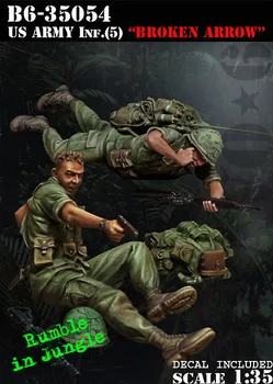 

1/35 resin figures model kit Vietnam War US soldiers (2pcs/lot) Unpainted XD155