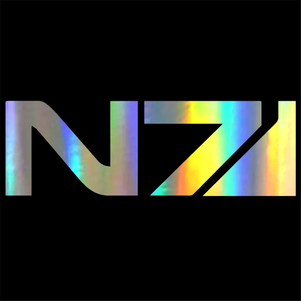 15X4.9CM Mass Effect N7 Adhesive Originality Car Sticker Vinyl Decal  Blackwhitelaser (2)