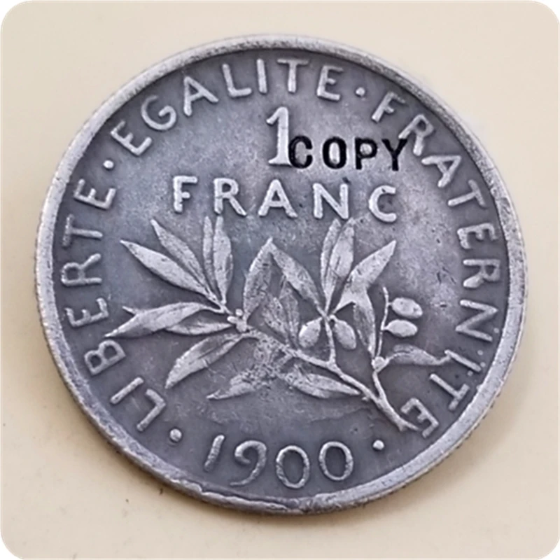 1914-C, 1900 Франция 1 Франк Semeuse, имитация монеты Парижа