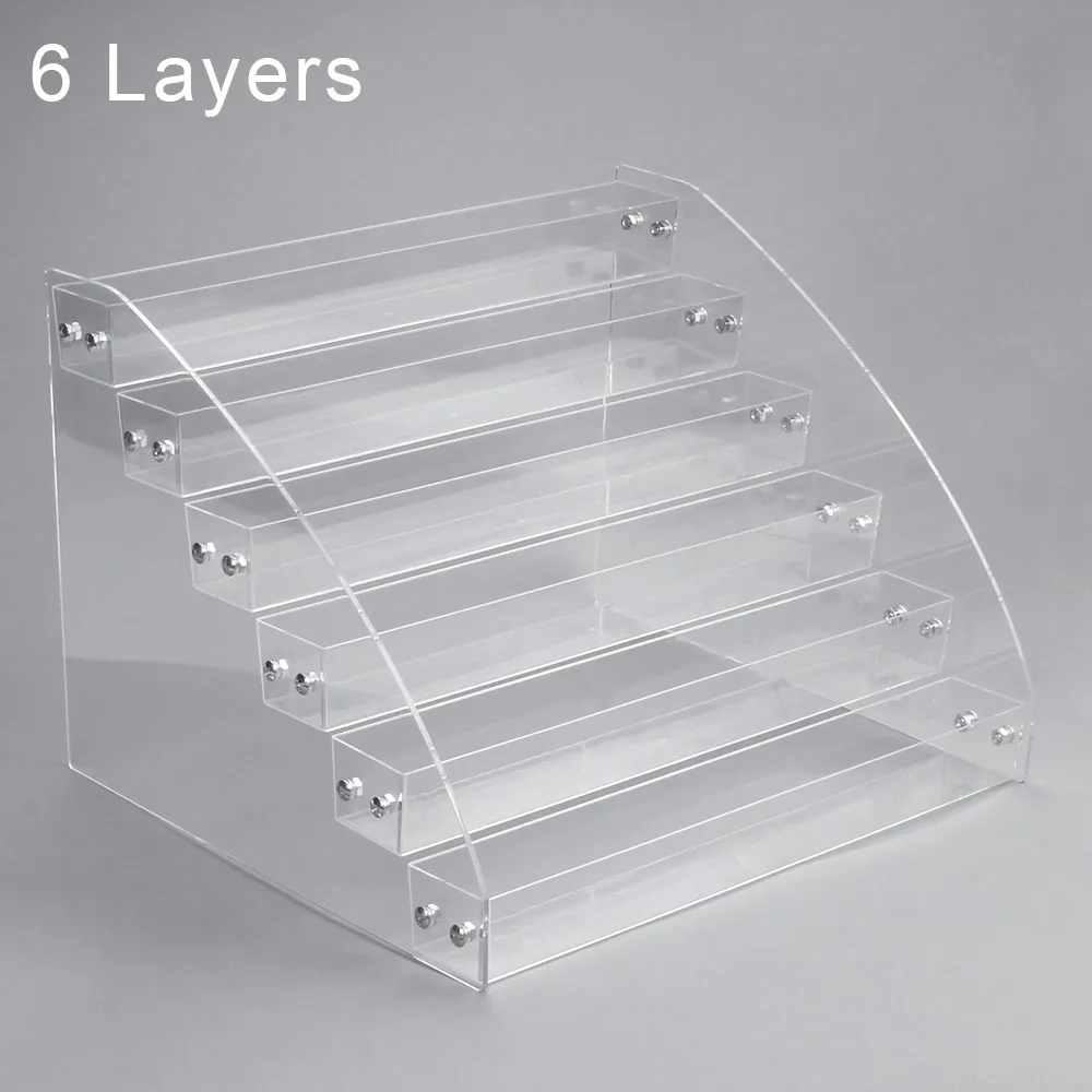 1 To 7 Tier Nail Polish Rack Display Holder Nail Tools Plastic Storage Box Acrylic Makeup Organizer Stand Case Nail Equipments