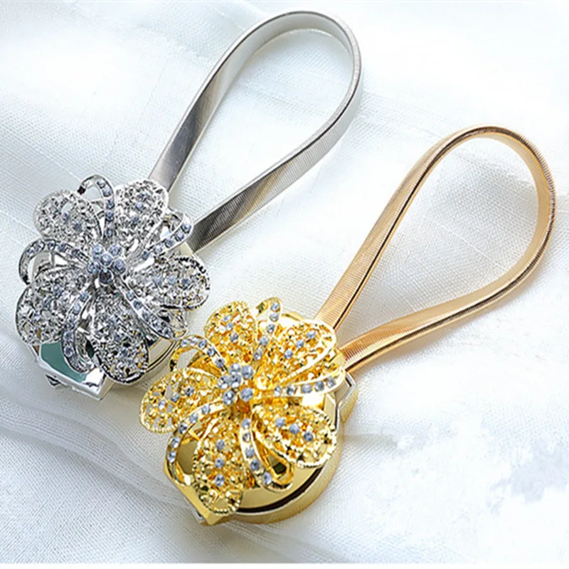 2pcs Flower design for curtains Tieback Curtains