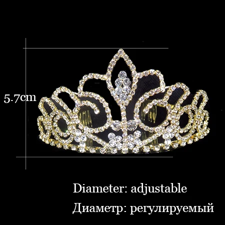 Big Princess Tiara Red Crown Crystal Rhinestone Wedding Accessories Pearl Headband Bridal Hair Headdress Girl Hair Jewelry - Окраска металла: 11