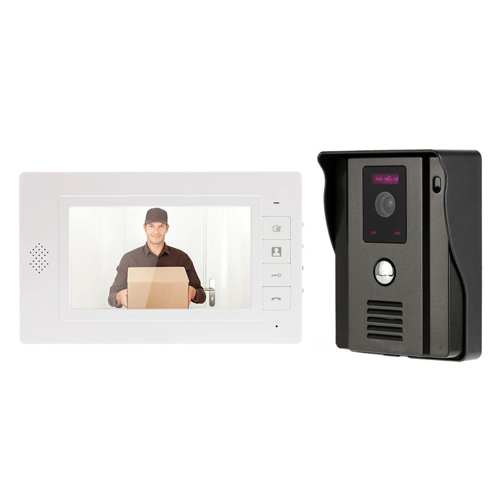 

MOOL 7" LCD Wired Video Door Phone Doorbell Entry Intercom System IR CCTV Camera