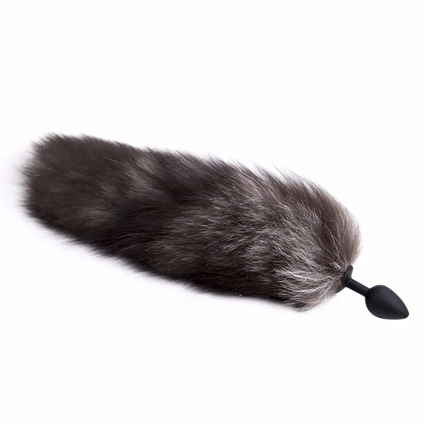 Zerosky Silicone Butt Plug Black Fox Tail Anal Plug Sex Toys For Women Adult Games Sex Products 3