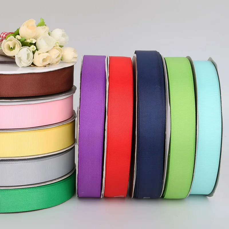 

5Yards/lot Mix Colors Width 25mm Grosgrain Ribbons For Wedding Party Decoration DIY Gift Wrapping Scrapbooking Crafts