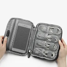 Мужской кошелек-браслет, органайзер для сумки, ноутбука, телефона, USB, кабель для передачи данных, наушник, провод, внешний аккумулятор, дорожная сумка, чехол, цифровое устройство, устройства