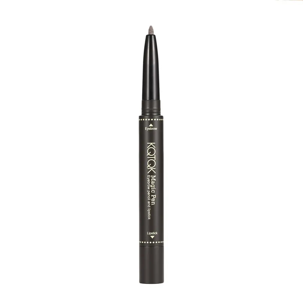 Длительный бальзам для губ ручки 2-в-1 Lip Stick карандаш для бровей Eye Liner практическая тонкий Форма девочек для макияжа Шелковистые Косметика