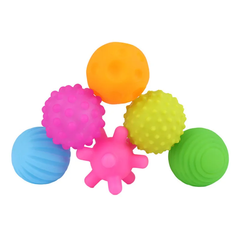 6 шт. Набор игрушечных шаров, сжимаемые игрушки, резиновые шарики, игрушки, сенсорный ручной шар для ванны, детский летний бассейн, игрушка, текстурированный мульти шар