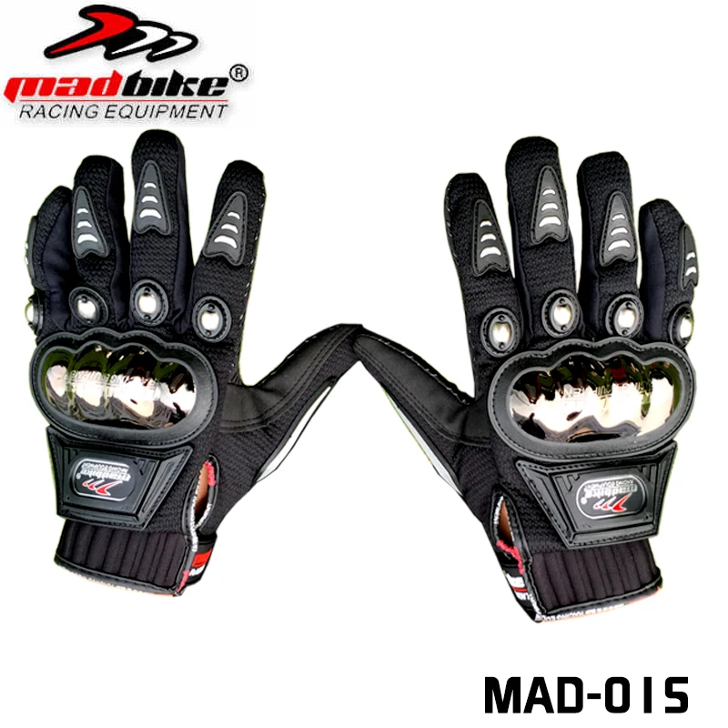 

Stainless Steel Shinning Motorcycle Gloves Full Finger Motorbike Guante Bicycle Luvas Moto Gants Madbiker Mad-O1S