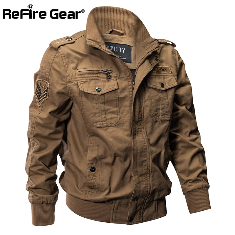 Куртка ReFire Gear Мужская в стиле милитари хлопковая куртка бомбер тактическая