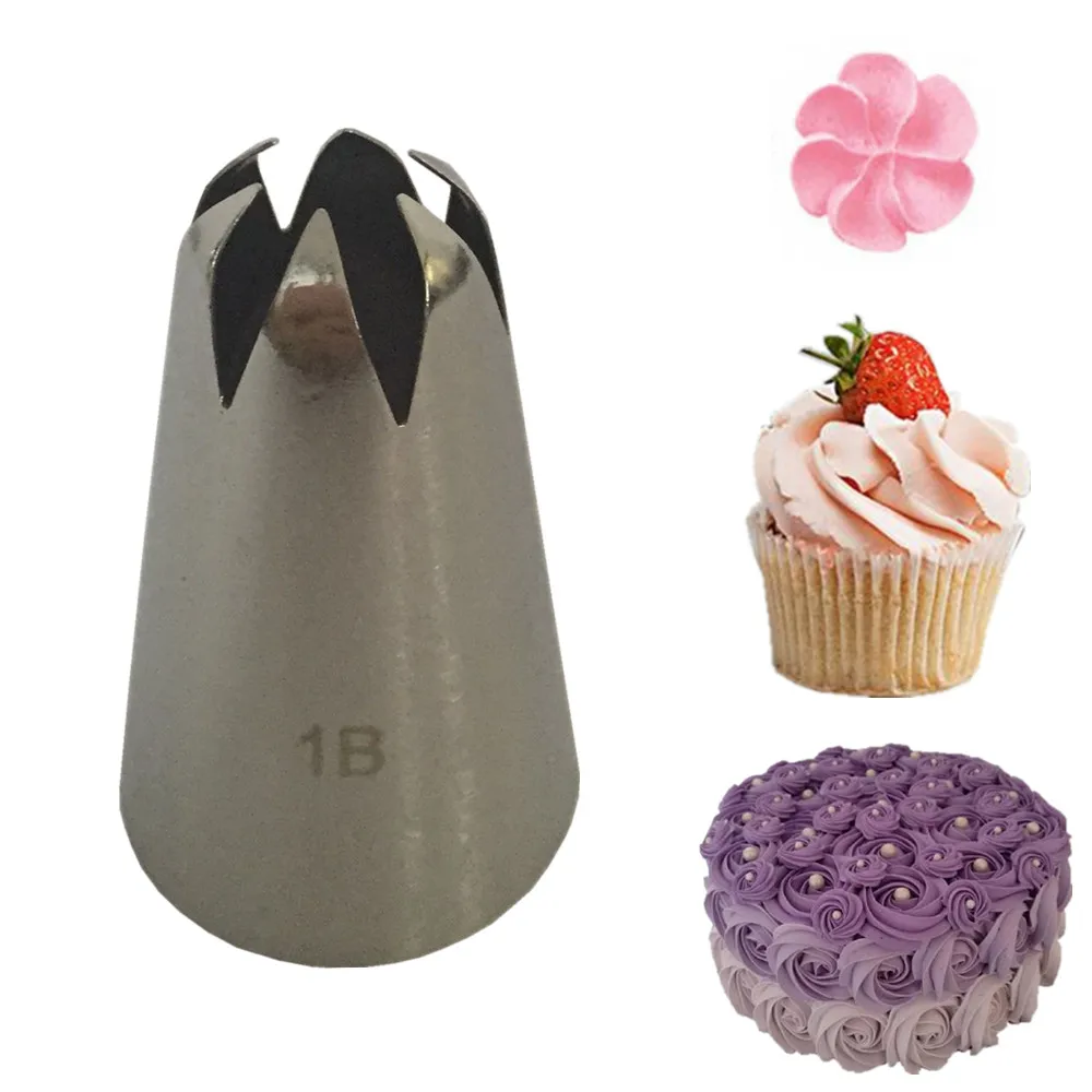 1B Large Cream Russian Nozzle Decorating Tip Icing Piping Nozzle Cake