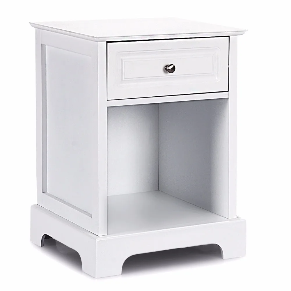 Giantex Night Stand End Accent Table Drawer Chest Sofa Side Bedside Storage Home White Home Furniture HW54866WH Giantex Night Stand End Accent Table Drawer Chest Sofa Side Bedside Storage Home White Home Furniture HW54866WH