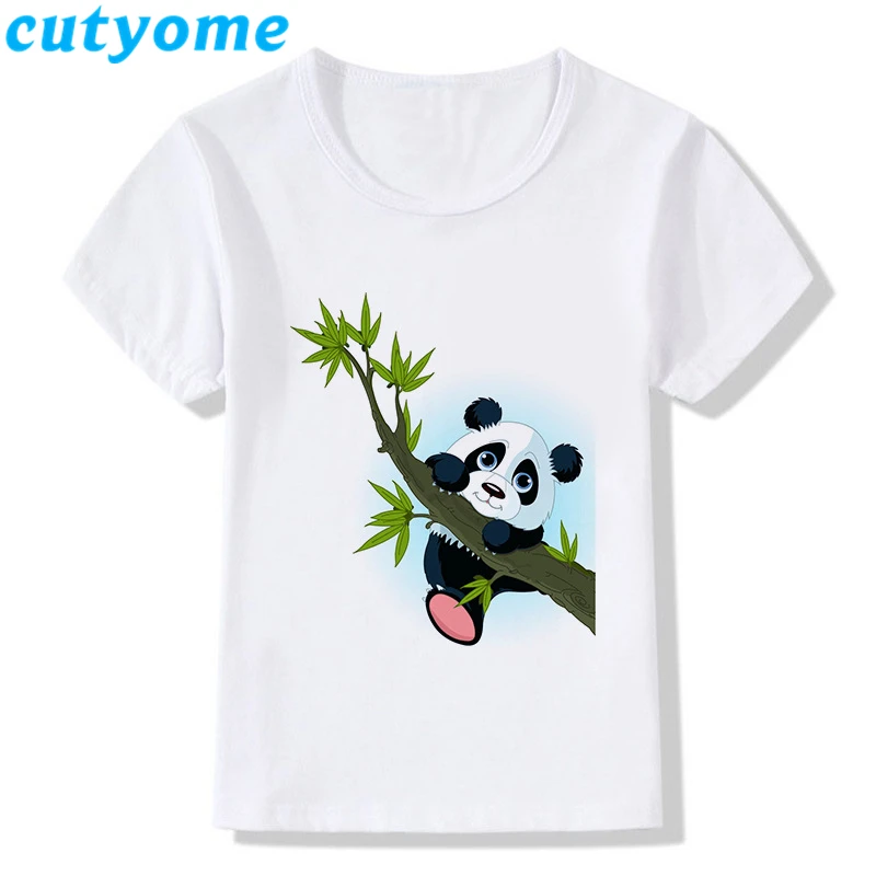 

Cutyome Boys/Girls Panda Tshirt Children Clothes Summer Short Sleeve O-Neck White Funny T-Shirt Cute Toddler Kid Tee Shirt Tops