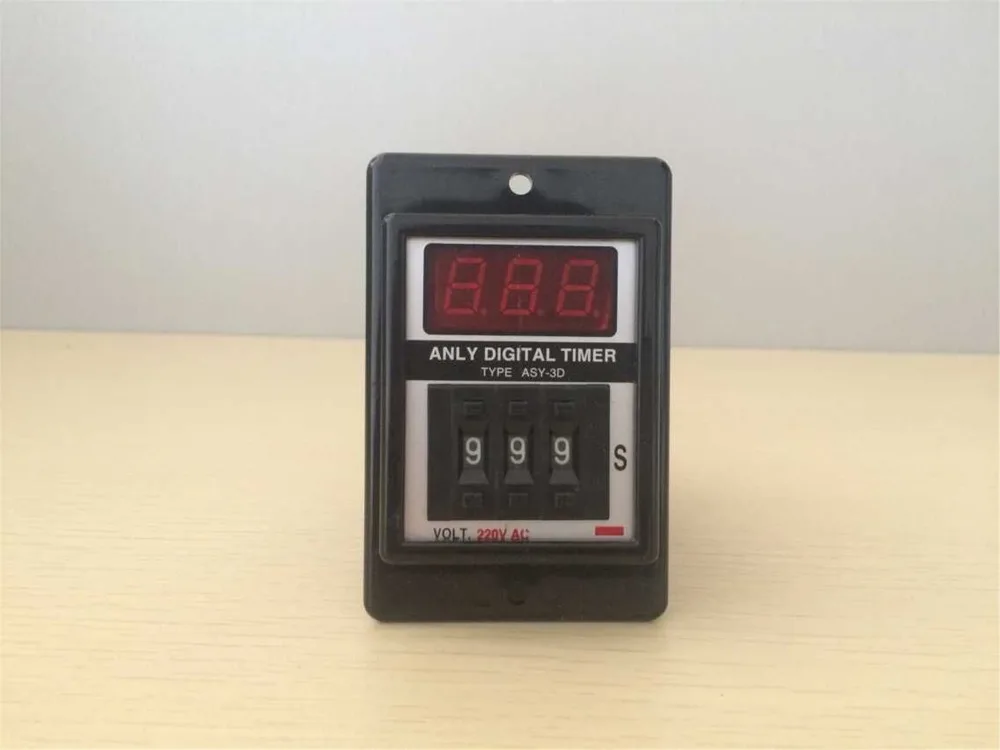 

1pc ASY-3D Power ON Delay Timer Time Relay 8 Pin 1-999 Seconds 12VDC 24VDC 110VAC 220VAC