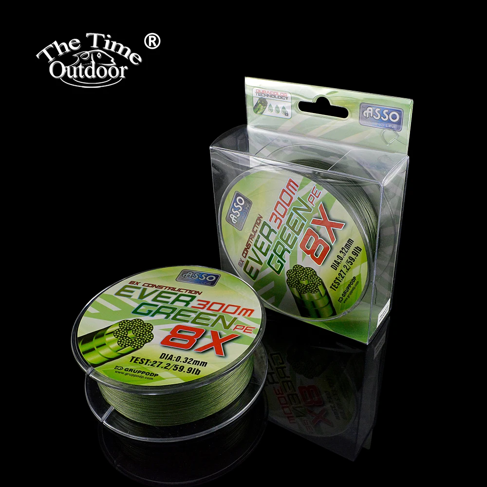 

ASSO 300M 8-strand braided lines cord Not fade multifilament fishing wire accessories for pike trout carp bass bait fish PE line