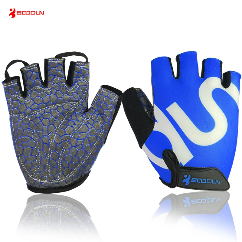 

BOODUN Cycling Gloves Men Women Body Building Fingerless Fitness Glove Anti Slip Bicycle Gloves Sport Training Half Finger
