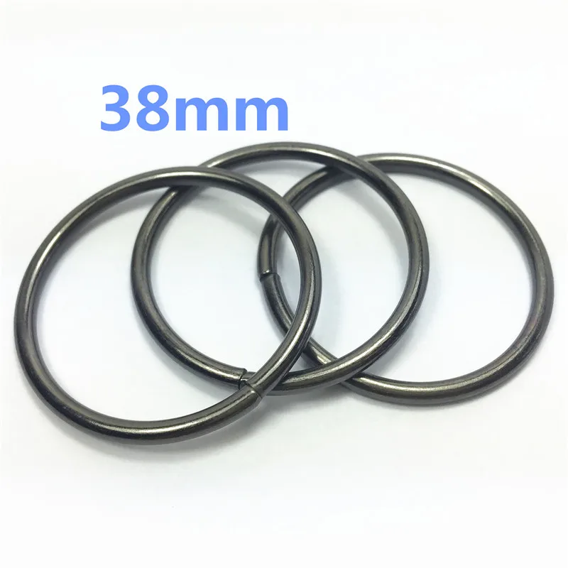 17- 38mm gunblack  Metal O Ring Backpack connector Harness Rings Bag Parts Accessories