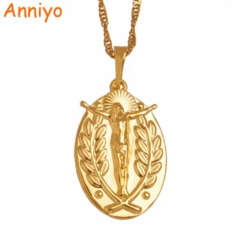 

Anniyo Portrait of Jesus Pendant Necklaces for Women Girls Christian Religion Jewelry Gifts #058104