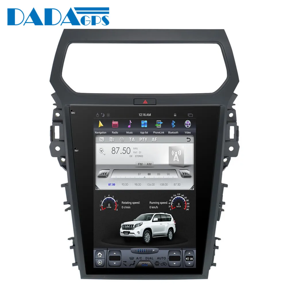 Perfect 12.1"Tesla style Android Car No DVD Player GPS Navigation For Ford Explorer 2010 2011 2012 2013 2015 2016 multimedia radio 7