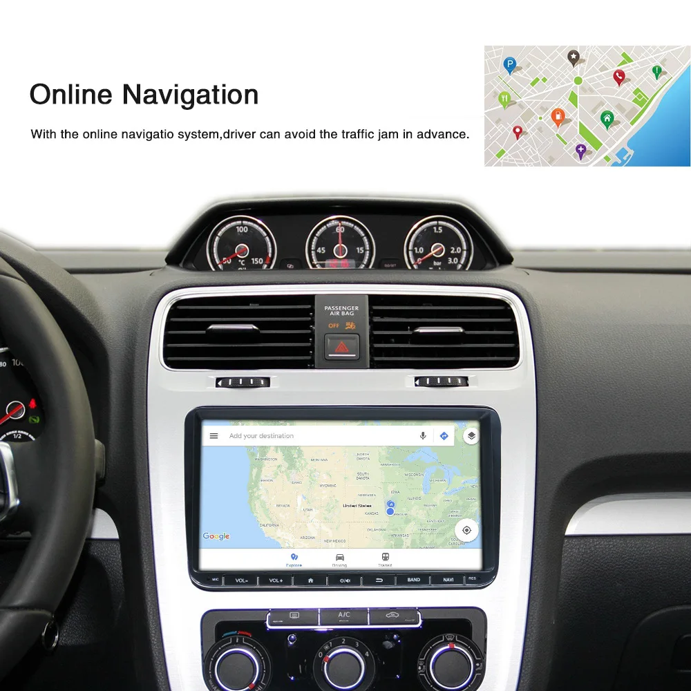9 &quot Автомагнитола для VW Polo Golf Volkswagen Android 8 1 радио Coche Авторадио камера заднего