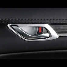 ABS Matte For Mazda CX-8 CX8 KG 2017 2018 2019 Car Inner Door Bowl Decoration Strip Trim Cover Car Styling Accessories 2pcs